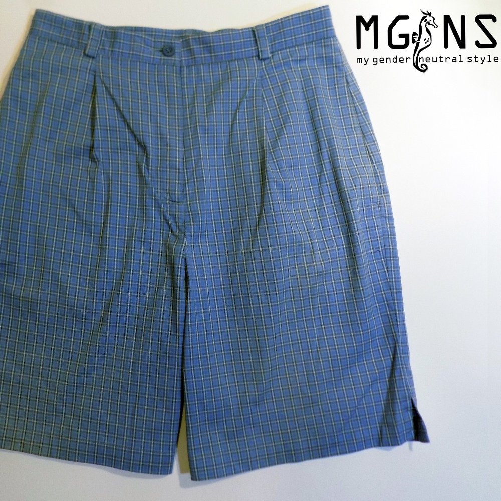 Lizgolf By Liz Claiborne Plaid Pleated Shorts